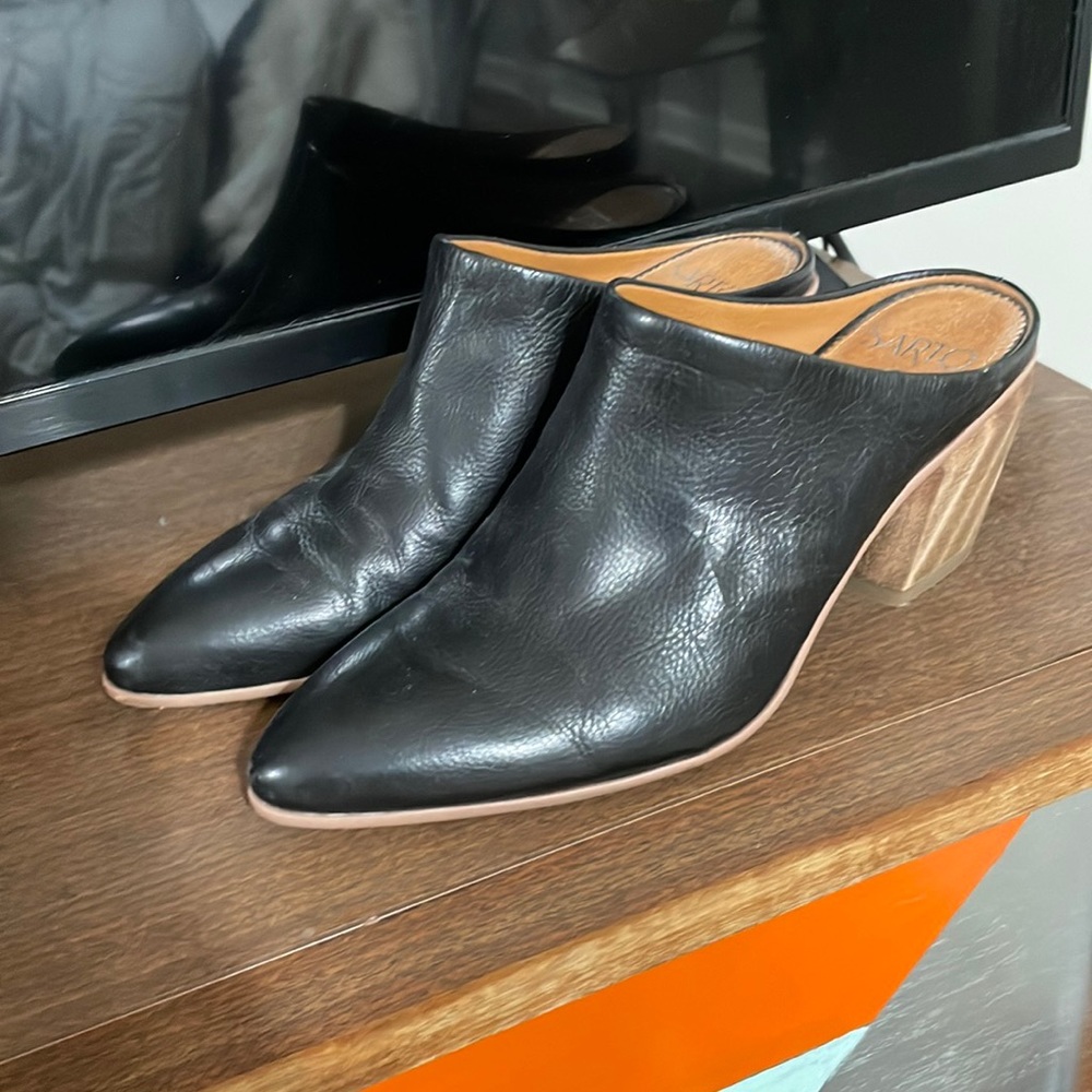 Franco Sarto black mules